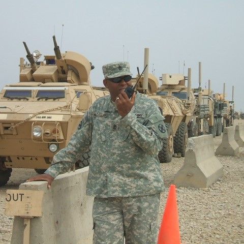 First Sergeant Larry McClelland - 565th Quartermaster Company in Talil, Iraq 2006.